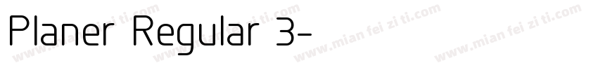 Planer Regular 3字体转换